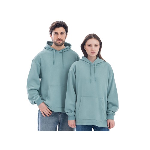 Худи оверсайз «Alpha.01» унисекс, пыльный бирюзовый