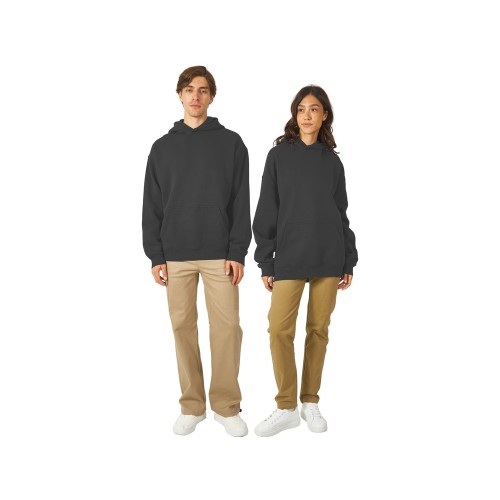 Толстовка с капюшоном оверсайз «Berlin» унисекс, темно-серый