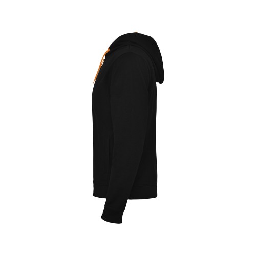 Толстовка на молнии "Fuji", черный/неоновый оранжевый