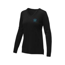 Женский пуловер с V-образным вырезом Stanton, черный