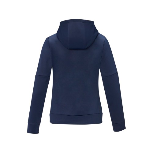 Женский свитер анорак Sayan на молнии на половину длины с капюшоном, темно-синий