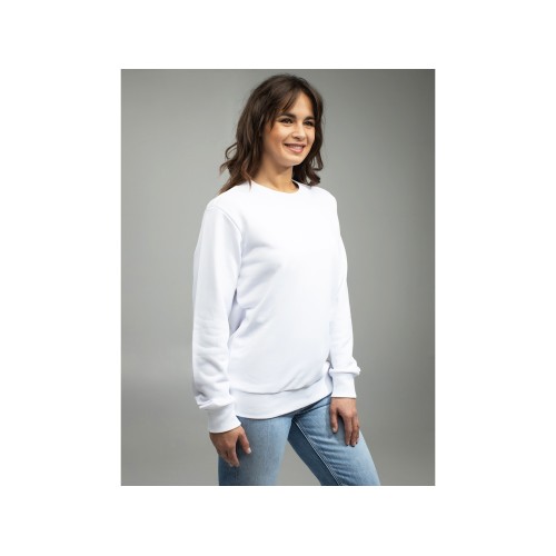 Толстовка втачной рукав. Модель 1 (Футер петлевой) (Размер 46-176, Цвет Белый)