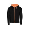 Толстовка на молнии "Fuji", черный/неоновый оранжевый