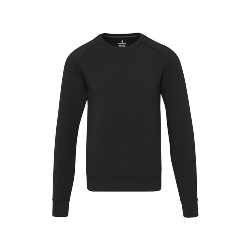 Yukon унисекс интерлок спортивный свитер с круглым вырезом - Сплошной черный