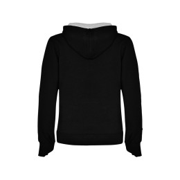 Толстовка с капюшоном "Urban" женская, черный/серый меланж