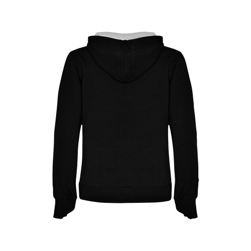 Толстовка с капюшоном "Urban" женская, черный/серый меланж