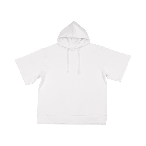 Худи оверсайз с коротким рукавом «Warsaw» унисекс, белый