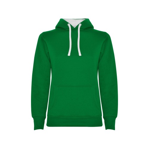 Толстовка с капюшоном "Urban" женская, зеленый/белый