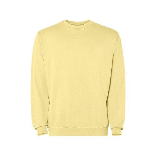 Свитшот «Jaya» унисекс, солнечно-желтый выстиранный WASHED