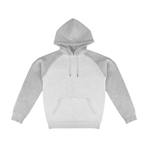 Толстовка с капюшоном «Dublin» мужская, серый меланж/белый меланж