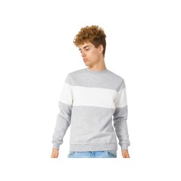 Свитшот блокинг «Edinburgh», серый меланж/белый, мужской