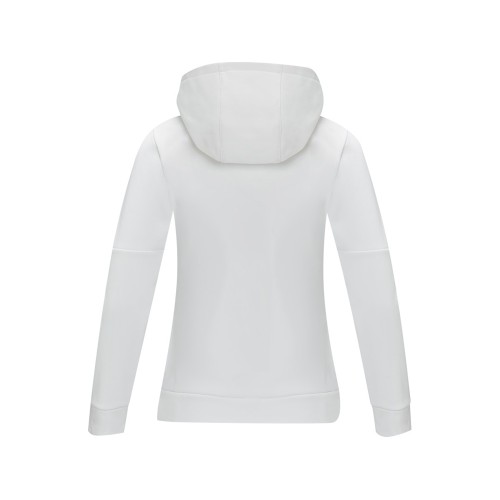 Женский свитер анорак Sayan на молнии на половину длины с капюшоном, белый