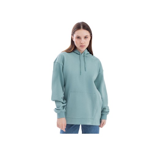 Худи оверсайз «Alpha.01» унисекс, пыльный бирюзовый