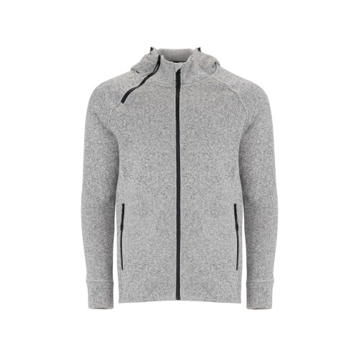 Толстовка на молнии "Everest", меланжевый белый