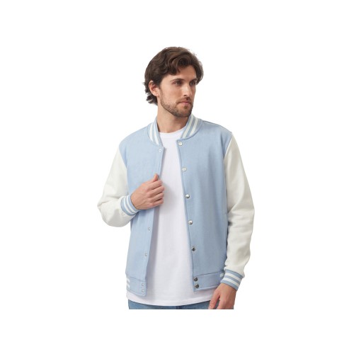 Бомбер «Oxford», небесно-голубой/молочный, унисекс