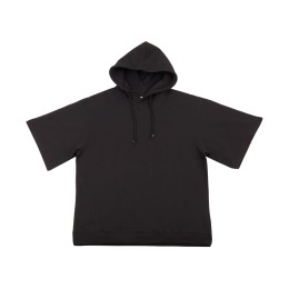 Худи оверсайз с коротким рукавом «Warsaw» унисекс, черный