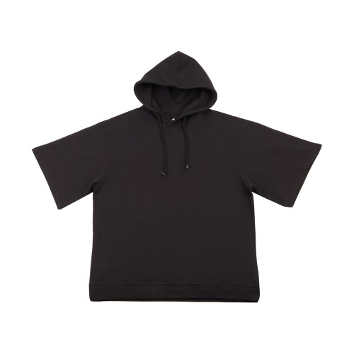 Худи оверсайз с коротким рукавом «Warsaw» унисекс, черный