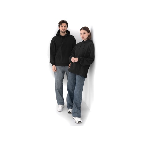 Худи оверсайз «Alpha.01» унисекс, черный