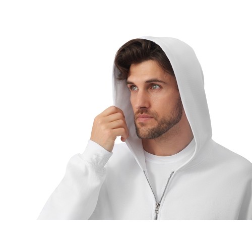 Толстовка оверсайз с капюшоном на молнии «Monaco», белый