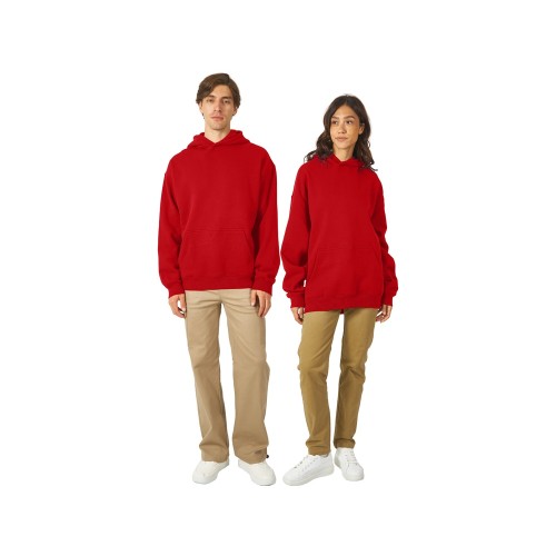 Толстовка с капюшоном оверсайз «Berlin» унисекс, красный