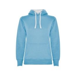 Толстовка с капюшоном "Urban" женская, небесно-голубой/белый