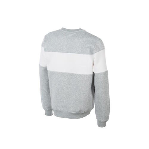 Свитшот блокинг «Edinburgh», серый меланж/белый, мужской