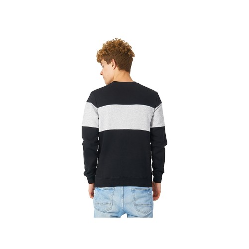 Свитшот блокинг «Edinburgh», черный/серый меланж, мужской