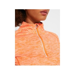 Толстовка с воротом на молнии женская "Melbourne", меланжевый оранжевый
