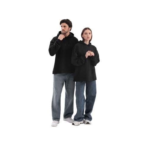 Худи оверсайз «Alpha.01» унисекс, черный