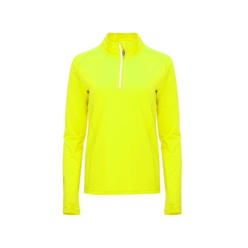 Толстовка с воротом на молнии женская "Melbourne", неоновый желтый