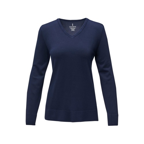 Женский пуловер с V-образным вырезом Stanton, темно-синий