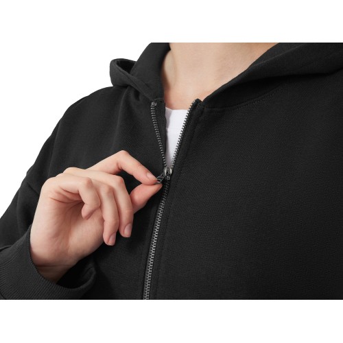 Толстовка оверсайз с капюшоном на молнии «Monaco», черный