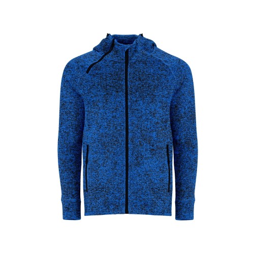 Толстовка на молнии "Everest", меланжевый королевский синий