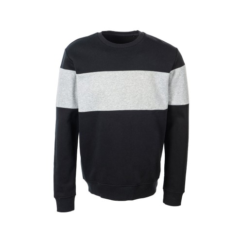 Свитшот блокинг «Edinburgh», черный/серый меланж, мужской