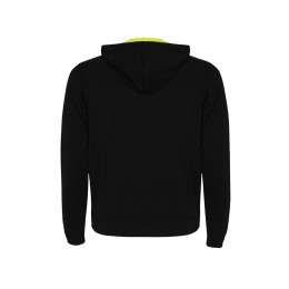 Толстовка на молнии "Fuji", черный/неоновый желтый