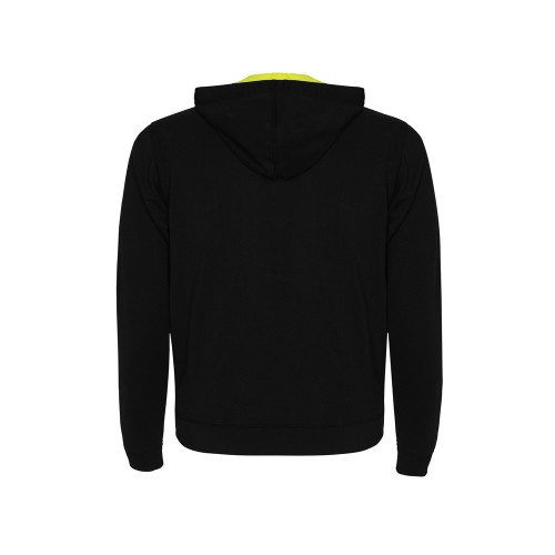 Толстовка на молнии "Fuji", черный/неоновый желтый