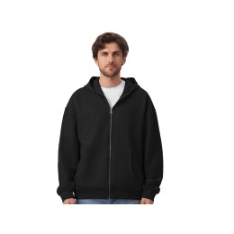 Толстовка оверсайз с капюшоном на молнии «Monaco», черный