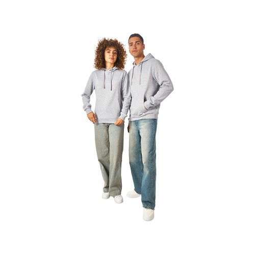 Толстовка унисекс "Stream" с капюшоном, серый меланж