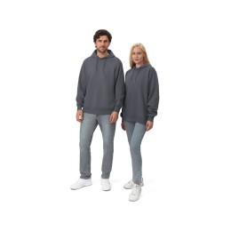 Толстовка с капюшоном оверсайз «Lisbon» унисекс, темно-серый