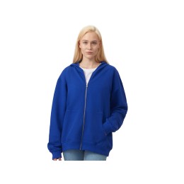 Толстовка оверсайз с капюшоном на молнии «Monaco», синий классический