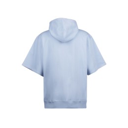 Худи оверсайз с коротким рукавом «Warsaw» унисекс, небесно-голубой