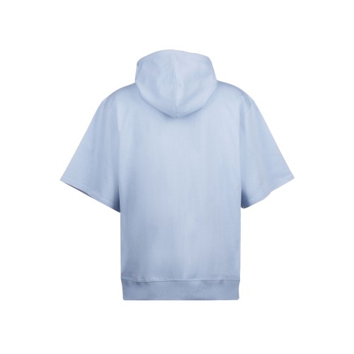 Худи оверсайз с коротким рукавом «Warsaw» унисекс, небесно-голубой