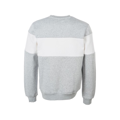 Свитшот блокинг «Edinburgh», серый меланж/белый, мужской