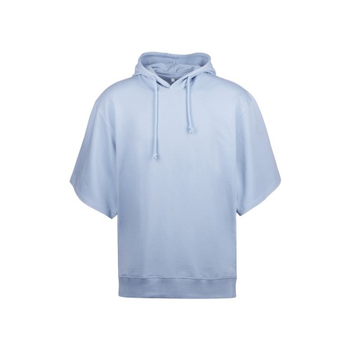 Худи оверсайз с коротким рукавом «Warsaw» унисекс, небесно-голубой