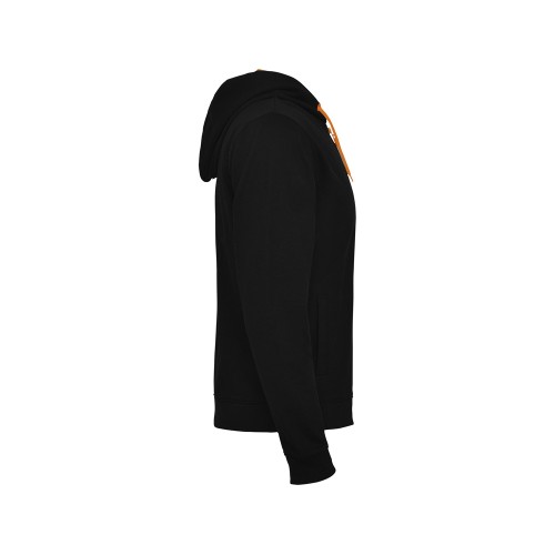 Толстовка на молнии "Fuji", черный/неоновый оранжевый