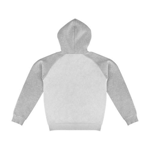 Толстовка с капюшоном «Dublin» мужская, серый меланж/белый меланж