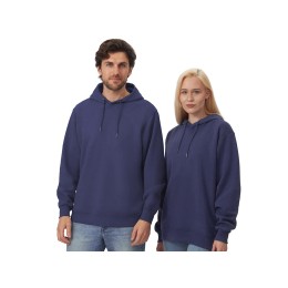 Толстовка с капюшоном оверсайз «Lisbon» унисекс, темно-синий