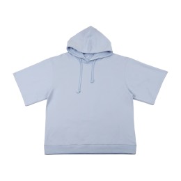 Худи оверсайз с коротким рукавом «Warsaw» унисекс, небесно-голубой