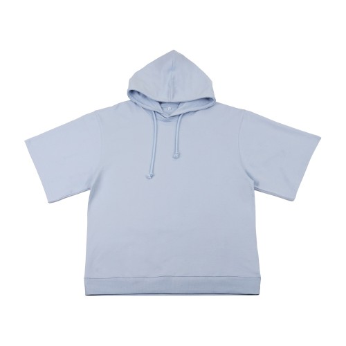Худи оверсайз с коротким рукавом «Warsaw» унисекс, небесно-голубой