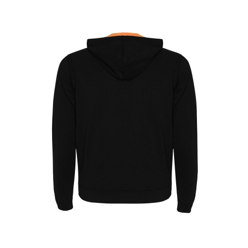 Толстовка на молнии "Fuji", черный/неоновый оранжевый